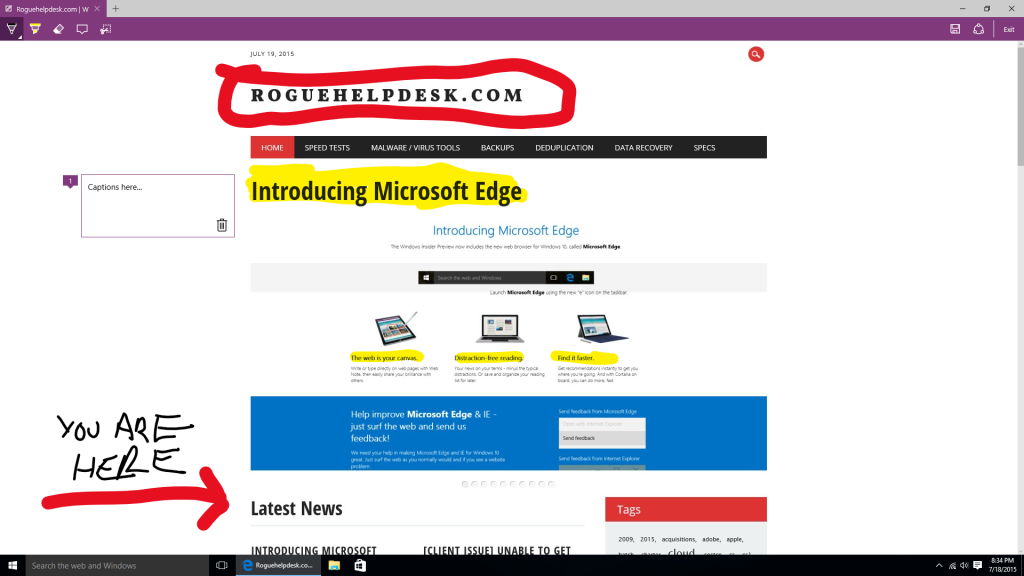 20150718, microsoft edge, edits