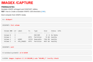 How to capture & apply a WIM file using ImageX, Diskpart & BCDboot utilites